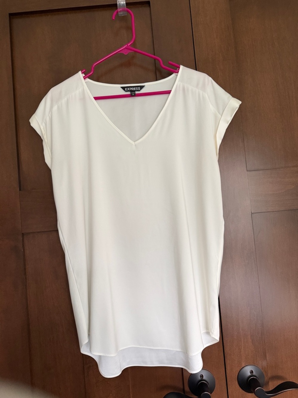 Express V-Neck Short Sleeve Blouse